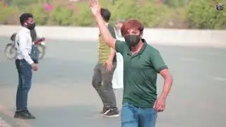 Throwing Fake Brick On People With No Mask   Prank in Pakistan