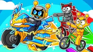 CORREDOR vs CAZADOR en BIKE OBBY en ROBLOX!