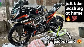 &ldquo;KTM RC 200 Full Bike Wash Tutorial | New Paddock Stand Setup & Review | 💀😍 |