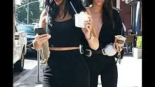 Kylie And Kendall Jenner Hot In Skin Tight Black Outfits