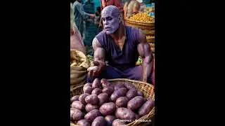 thanos selling potatos in indian market #thanos #marvel #super #trendingshorts #trending #shorts