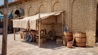 Medieval Market Stall Prop Set