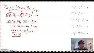 משוואות עם מכנה משותף 2- כיתה ח