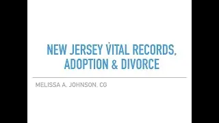 New Jersey Vital Records, Adoption, and Divorce