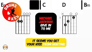 Michael Jackson - Give In To Me | Bass & Drums | Scrolling Guitar Chords & Lyrics