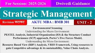 Strategic Management Unit 2, strategic management chapter 2, strategic management mba 3rd semester