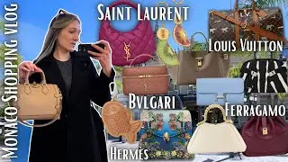 MONACO LUXURY SHOPPING VLOG❤️ Herm&egrave;s, Bvlgari, Saint Laurent, Louis Vuitton Ferragamo | Lesley Adina