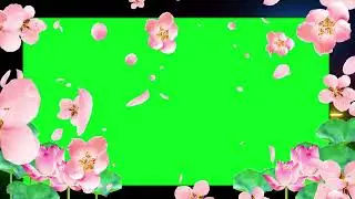 NEON EFFECT GREEN SCREEN FLOWER FRAME VIDEO BACKGROUND