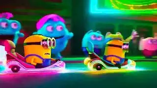 Minions&rsquo; Glow Mini Golf Cart Rally Through Neon City Streets