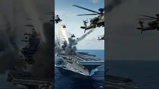 Attack Helicopter Strike on Aircraft Carrier 