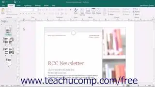Publisher 2016 Tutorial Closing Publications Microsoft Training