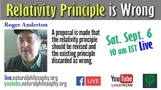 The Relativity Principle is Wrong with Roger J Anderton