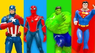 Забавная 3D-игра про супергероев: помогите Человеку-пауку спасти девочку-кальмара, прыгайте в неб...