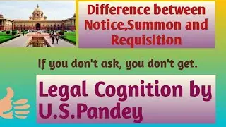 Notice, Summon and Requisition in Cr P. C