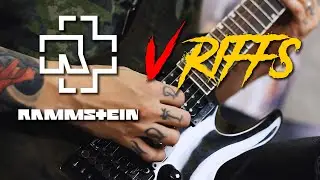 Как играть Rammstein на гитаре | 5 крутых метал риффов! (Табы + Минус) #420bpm #rammstein #гитара