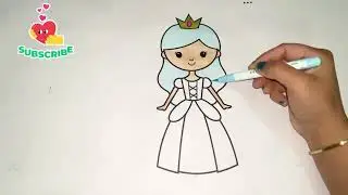 Beautiful princess .colouring and painting for kids and toddlers. Galaxy art