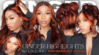 Парик с рыжими прядями и невидимыми ремешками 360 Invisi-Strap Lace Wig 🔥 Лучшее сочетание цветов...