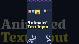 Animation input text || How to create an animated input text field using html css and js | 