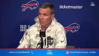 Buffalo Bills head coach Sean McDermott and GM Brandon Beane speak before practice