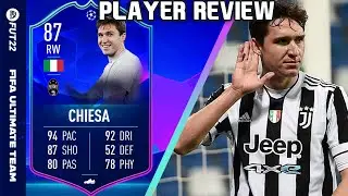 INSANE CARD! 🔥 87 TOTGS FEDERICO CHIESA PLAYER REVIEW! FIFA 22 ULTIMATE TEAM