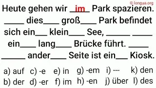 Im Park, spazieren gehen, großer Park, am See, über eine Brücke, auf die andere Seite, zum Kiosk,