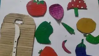 Vegetable Set |Kids craft ideas|Cardboard vegetable craft🍄🍅🍆🍠🥒🥕🥔
