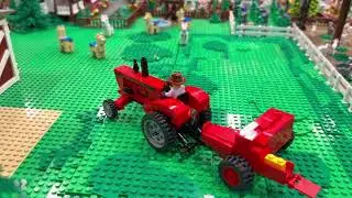 Custom LEGO Tractor, Red Massey Ferguson design for my farm. 