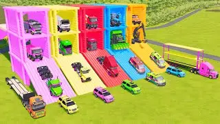 TRANSPORT! AMBULANCE, POLICE CARS & FIRE RESCUE TO THE GARAGE 🚑🚓🚒 | FS22