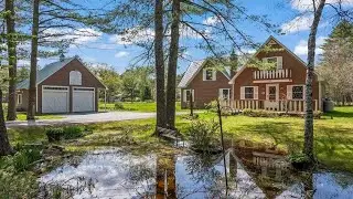 Maine Waterfront Landscaped House For Sale | Sebago Lake State Park | Beaches+Picnic Areas