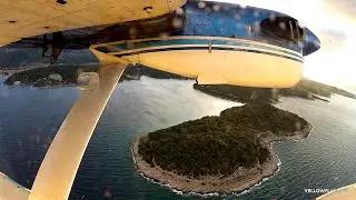 Sunset Takeoff from Paradise! | European Coastal Airlines DHC-6-300 (9A-TOA) Departing Jelsa