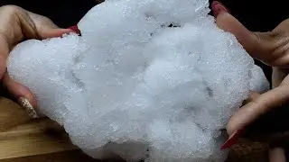 REFROZEN POWDERY SLUSHY MIX | UNIQUE TEXTURE | UNIQUE CRUNCH | #iceeating #asmr #asmrice