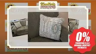 Loveseat-Olive With Two Accent Pillows-Available in Other Colors and Fab... - Come See It in Person