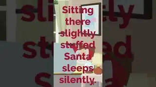 Christmas Tongue Twisters - Sitting there slightly stuffed Santa sleeps silently #shorts