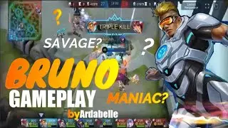 BRUNO GAMEPLAY 2020 BY ARDABELLE l BEST MARKSMAN!? l MANIAC? SAVAGE? l MLBB