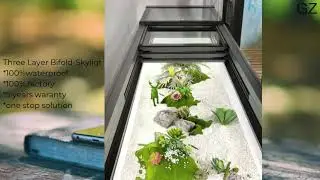 Manufactory Offer Oem Design Flat Roof Sliding Skylight Roof Retractable