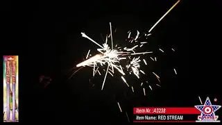 NEW FOR 2021 - A3238 RED STREAM - Starget Brand from Pyromooi Fireworks Ltd  #FIREWORKS #PYRO