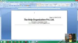 Letter head design in MS-word Nepal- Sujan Lama