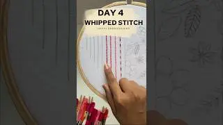 How to do a whipped stitch, embroidery for beginners #embroidery #diy #handembroidery #diykit