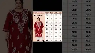 Girls Kurti Size Chart | size chart | size chart for girls | #kurtis #kurtiscollection #kurtistyles