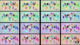 Dumb ways to die normal & reversed in 16 colors