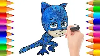 Dibuja y Colorea a Catboy de PJ Masks | Dibujo para ni&ntilde;os