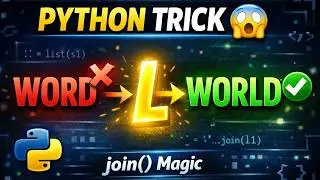Python me String Modify kaise kare | list + join() Function Explained in Hindi