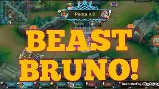 Epic Bruno Gameplay | Mobile Legends | Best Penta Kill | Legendary and MVP!
