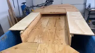 Mini Bass Boat Build! (Episode #3) Decking and cutting hatches
