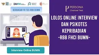 TKB BUMN - Psikotes Kepribadian dan Online Interview