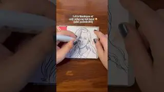 let&rsquo;s switch it up 🙂 #twohanded #artist #art #mini #portrait 34 #drawing #foryou #ambidextrousart