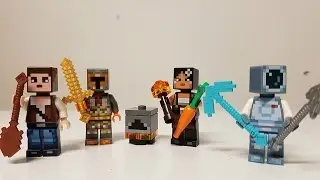 Lego Minecraft Skin Pack 2 Review! + SPEED BUILD!