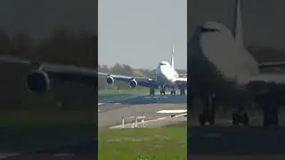 Amazing 747 Crosswind Landing #foryou #aviation #butterlanding #viral #swiss001landing #airplane