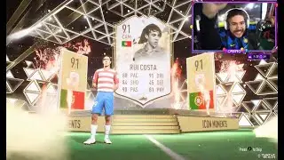 Castro1021 Packs ICON MOMENTS RUI COSTA 😱😱 - FIFA22 ULTIMATE TEAM!!