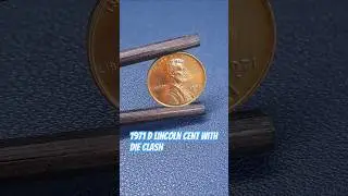 1971 D Lincoln Cent with Die Clash #shorts #errorcoins #errorcoin